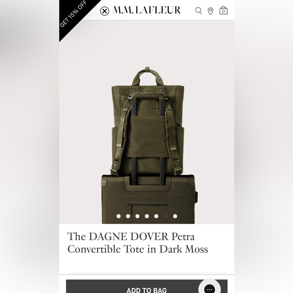 Dagne Dover Petra Convertable Bag in MOSS - Picture 4 of 12